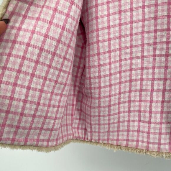 Corky & Company Toddler Girl’s Tan Plush Faux Fur Snap Front Hooded Coat 4T - Picture 9 of 13